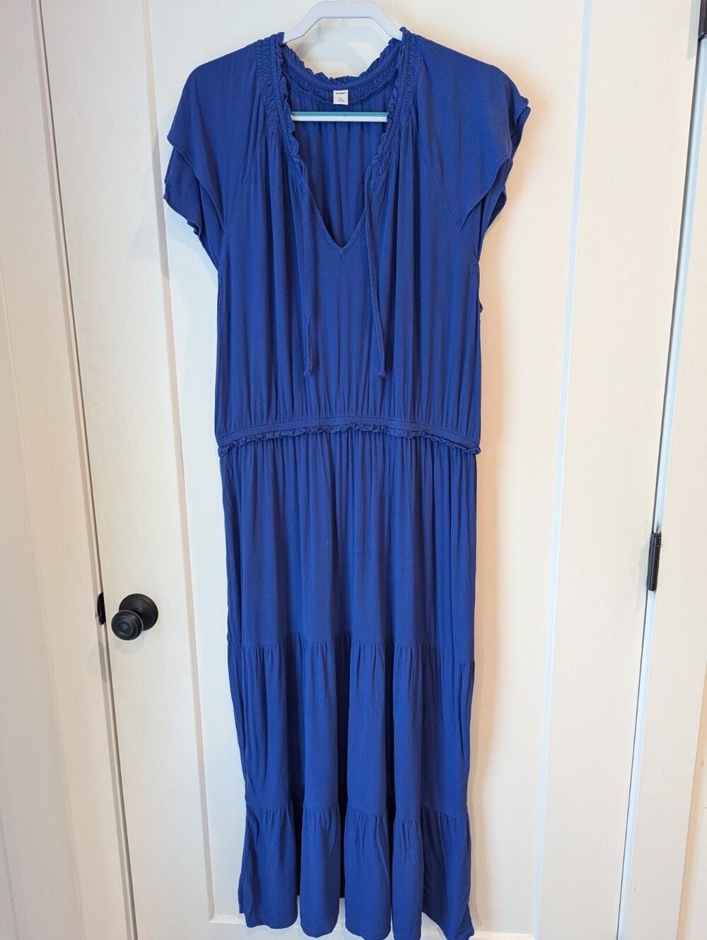 Old Navy Ladies XL Violet Teired Maxi Dress Ruffles Cottagecore Country Romantic